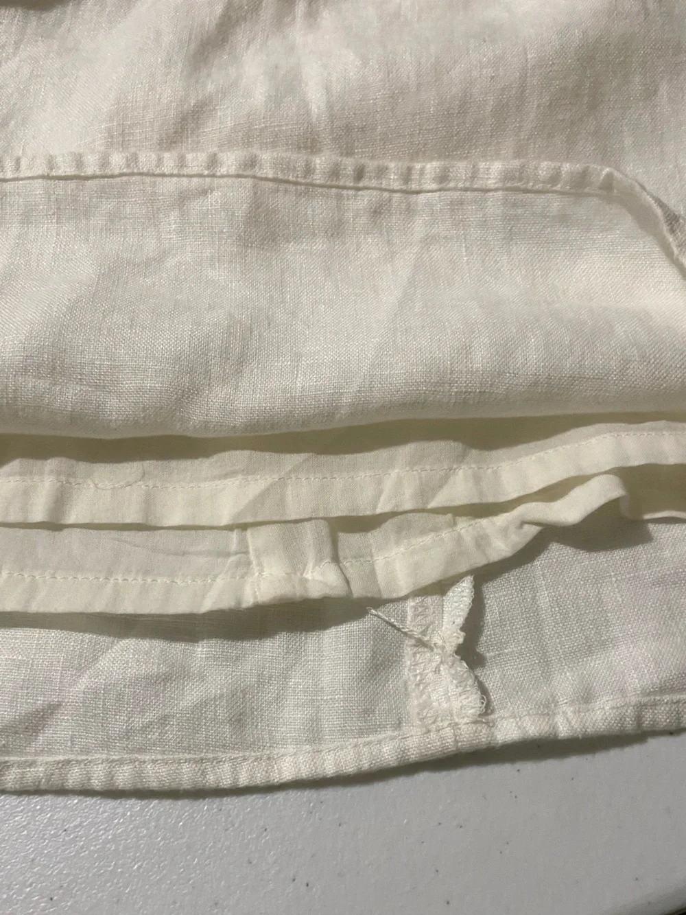 Banana Republic Minna Extra Wide-Leg Linen Pant Off White Sz 16